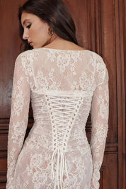 Vestido Longo de Renda Branco - Liviele