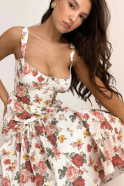 Vestido Midi Branco Flora  - Liviele