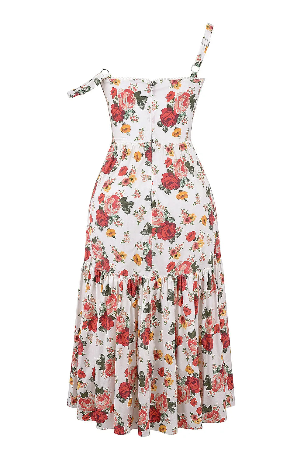 Vestido Midi Branco Flora  - Liviele