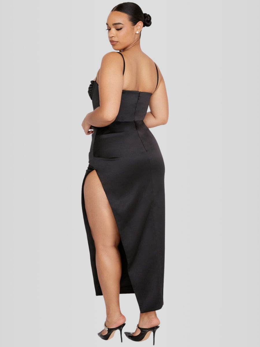 Vestido Midi Cetim - Modelo Liviele