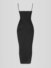 Vestido Midi Cetim - Modelo Liviele