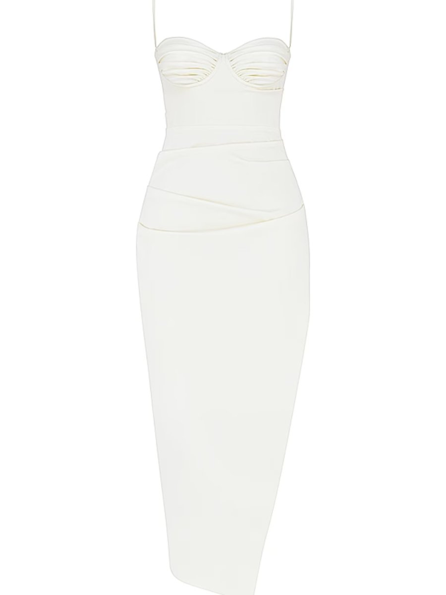 Vestido Midi Cetim - Modelo Liviele