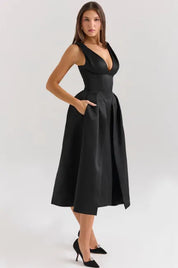 Vestido Midi Cetim Pêssego - Liviele