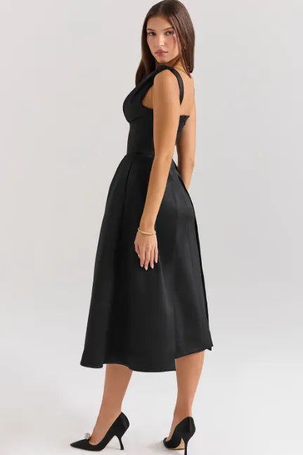 Vestido Midi Cetim Pêssego - Liviele