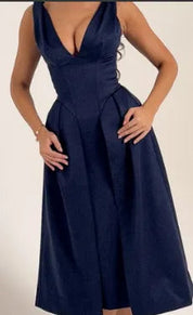 Vestido Midi Cetim Pêssego - Liviele