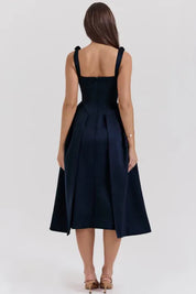 Vestido Midi Cetim Pêssego - Liviele