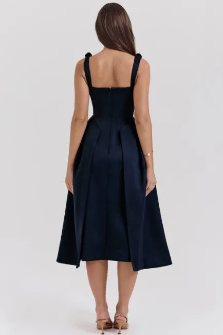 Vestido Midi Cetim Pêssego - Liviele