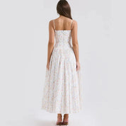 Vestido Midi Floral Branco - Liviele