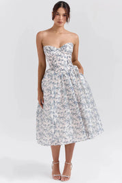 Vestido Midi Floral  Modelo Liviele