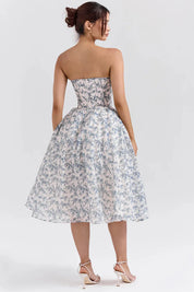 Vestido Midi Floral  Modelo Liviele