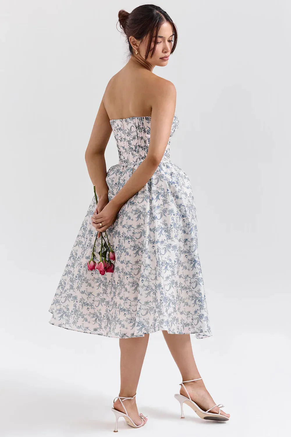Vestido Midi Floral  Modelo Liviele