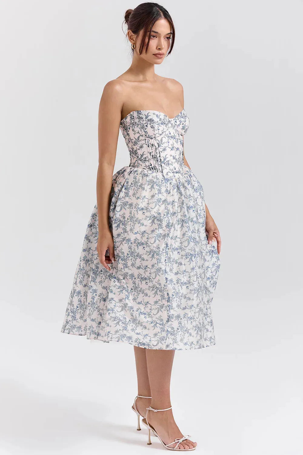 Vestido Midi Floral  Modelo Liviele