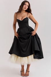 Vestido Midi Liviele - Modela a Cintura | Dupla Camada