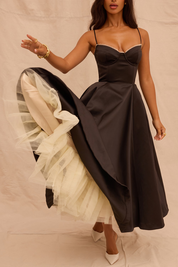 Vestido Midi Liviele - Modela a Cintura | Dupla Camada