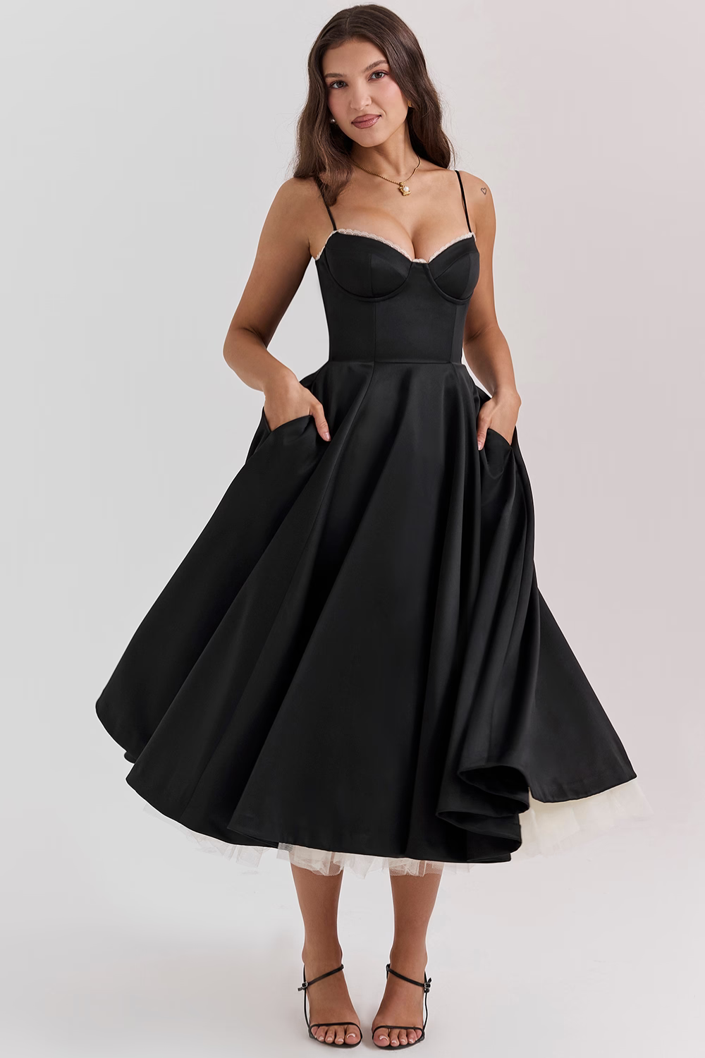 Vestido Midi Liviele - Modela a Cintura | Dupla Camada