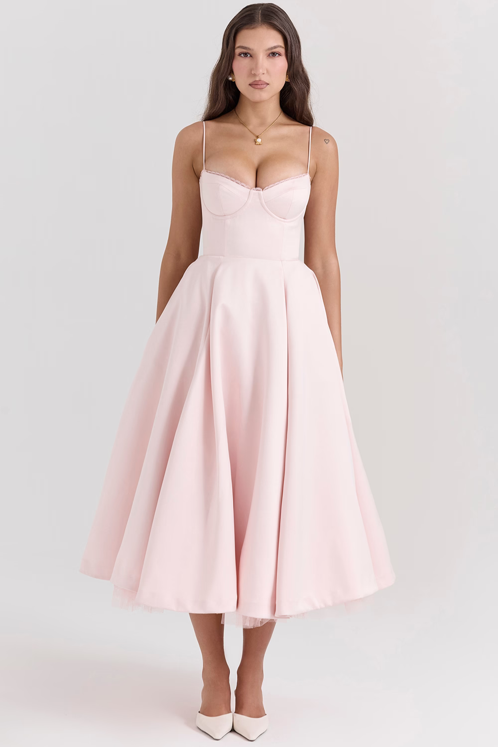 Vestido Midi Liviele - Modela a Cintura | Dupla Camada