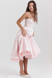 Vestido Midi Liviele - Modela a Cintura | Dupla Camada