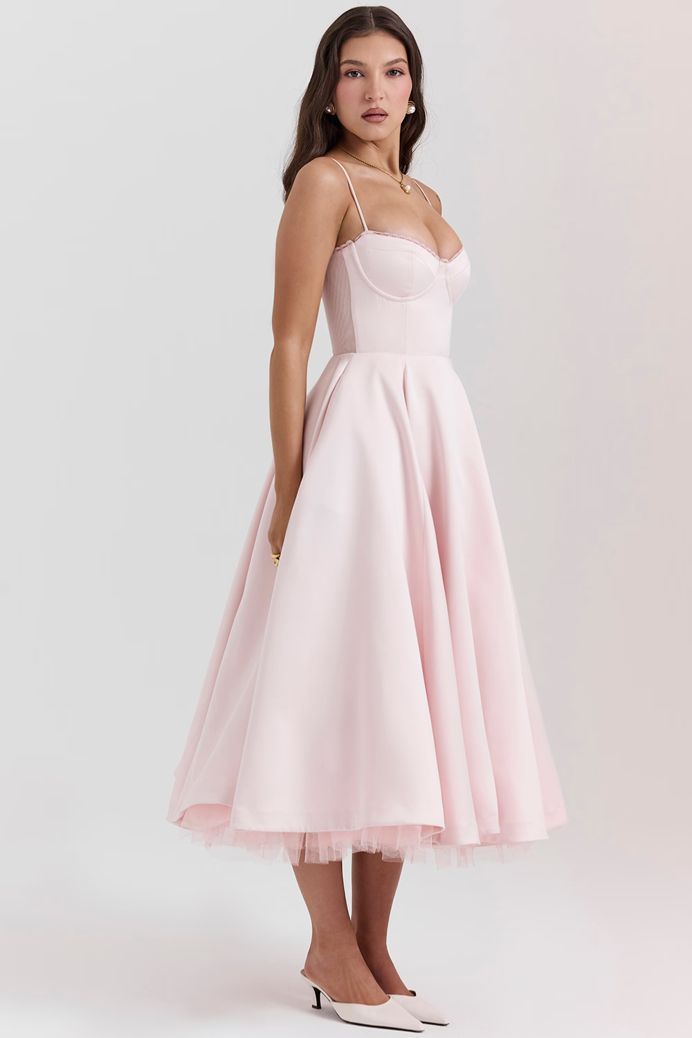 Vestido Midi Liviele - Modela a Cintura | Dupla Camada