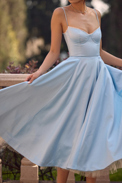 Vestido Midi Liviele - Modela a Cintura | Dupla Camada