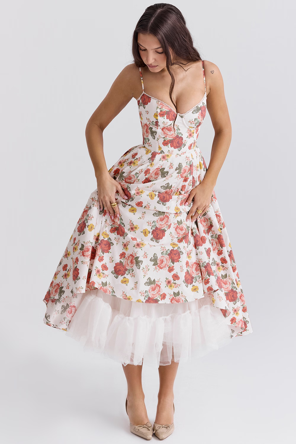 Vestido Midi Liviele - Modela a Cintura | Dupla Camada