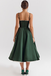 Vestido Midi Liviele - Modela a Cintura | Dupla Camada