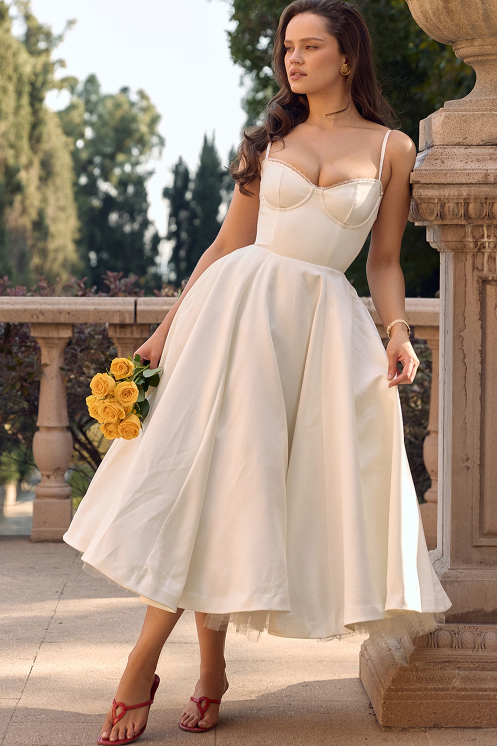 Vestido Midi Liviele - Modela a Cintura | Dupla Camada