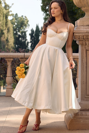 Vestido Midi Liviele - Modela a Cintura | Dupla Camada