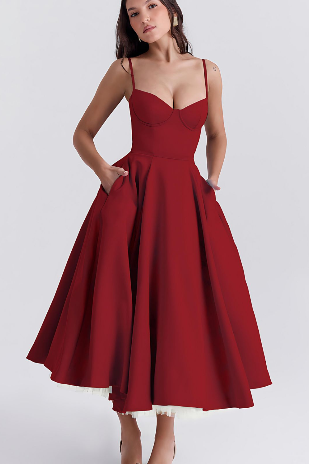 Vestido Midi Liviele - Modela a Cintura | Dupla Camada