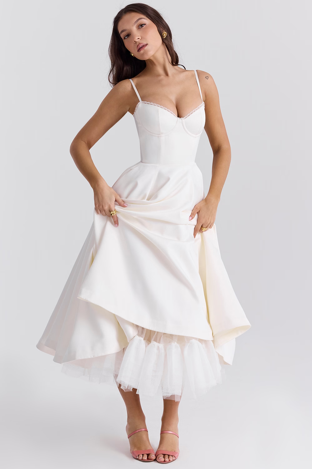 Vestido Midi Liviele - Modela a Cintura | Dupla Camada