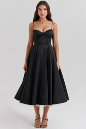 Vestido Midi Liviele - Modela a Cintura | Dupla Camada