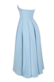 Vestido Midi Sem Alça Modelo - Liviele