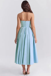 Vestido Midi Sem Alça Modelo - Liviele
