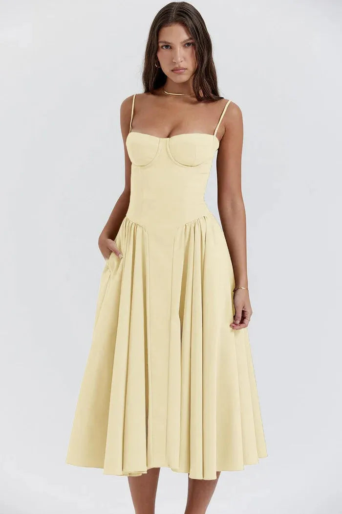 Vestido Midi Slim Modelador - Modelo Liviele