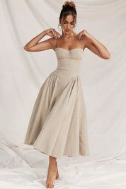 Vestido Midi Slim Modelador - Modelo Liviele