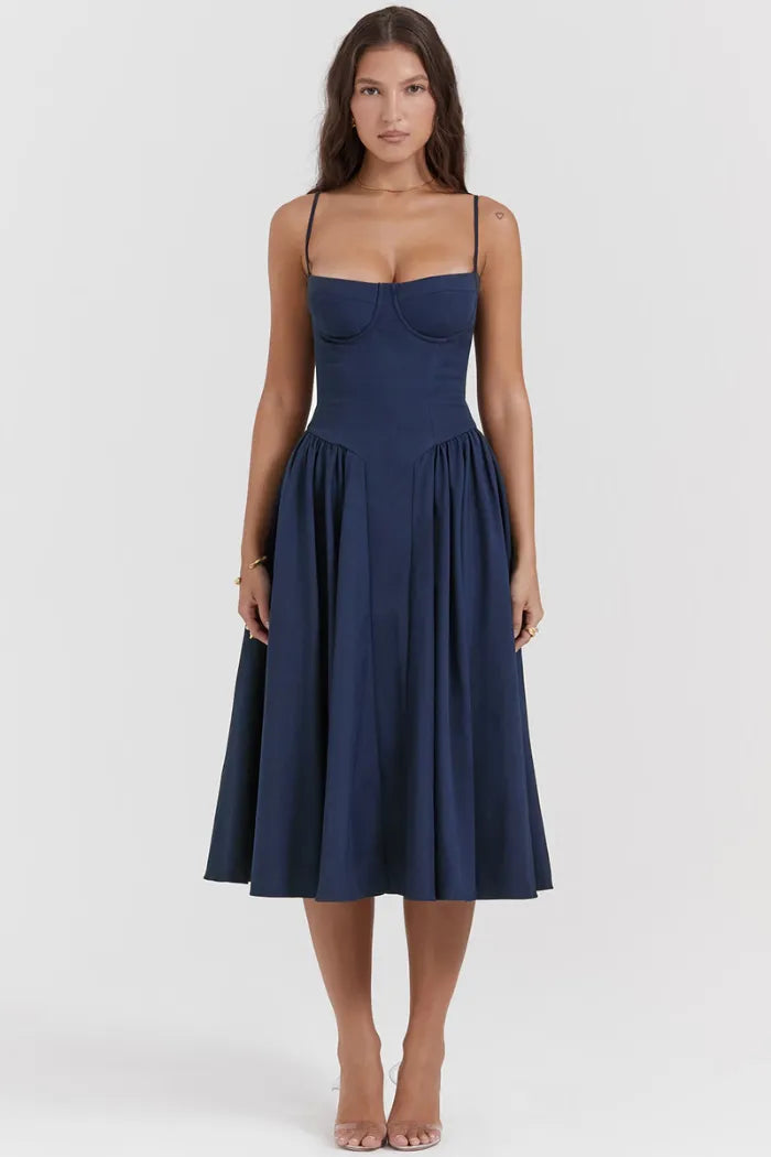 Vestido Midi Slim Modelador - Modelo Liviele
