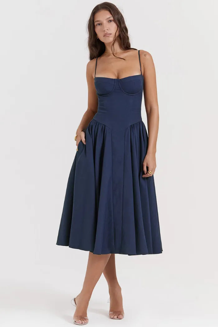 Vestido Midi Slim Modelador - Modelo Liviele