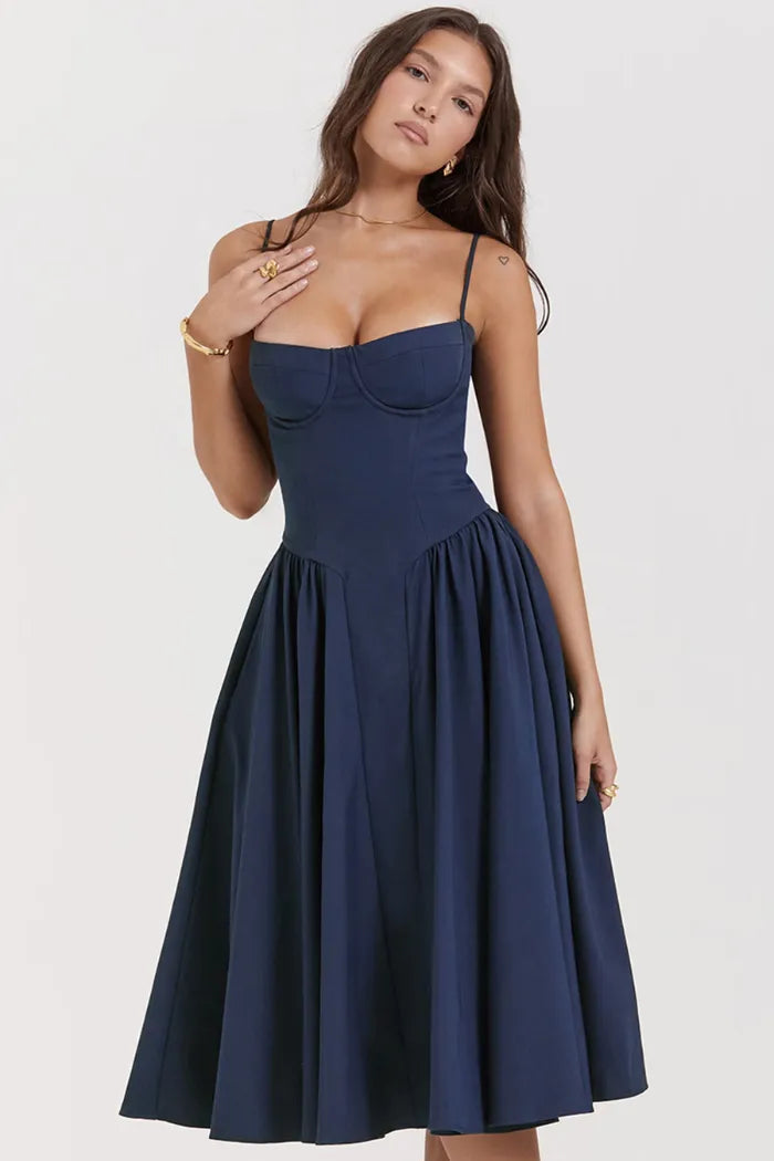 Vestido Midi Slim Modelador - Modelo Liviele
