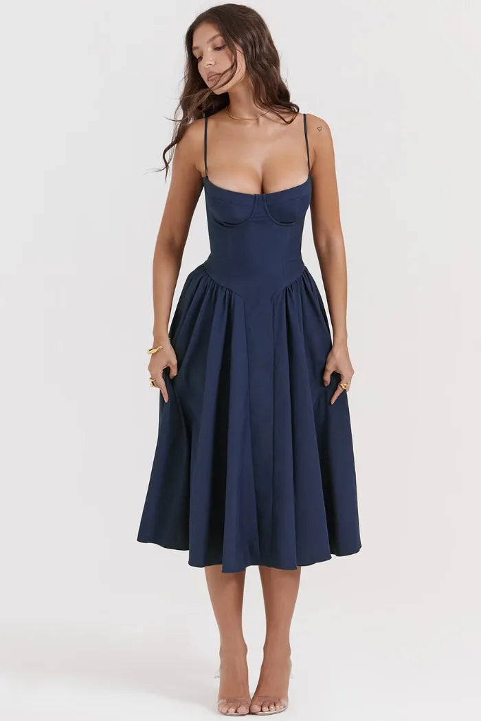 Vestido Midi Slim Modelador - Modelo Liviele