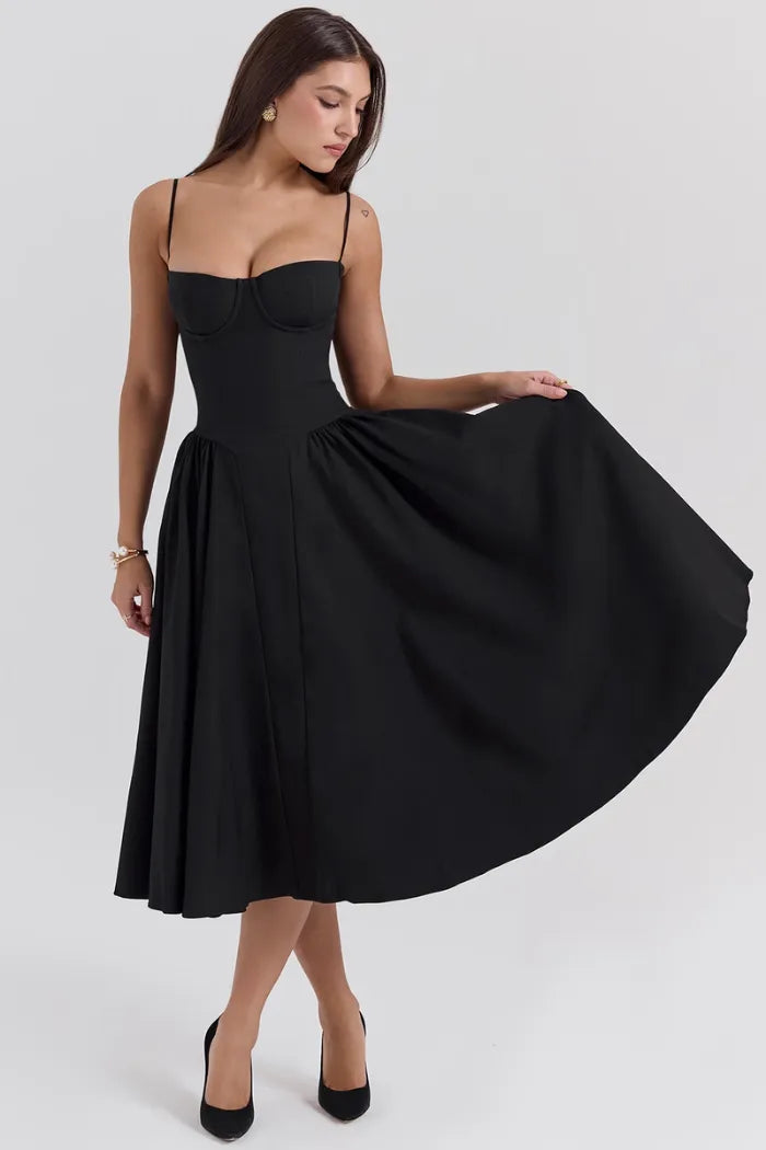 Vestido Midi Slim Modelador - Modelo Liviele