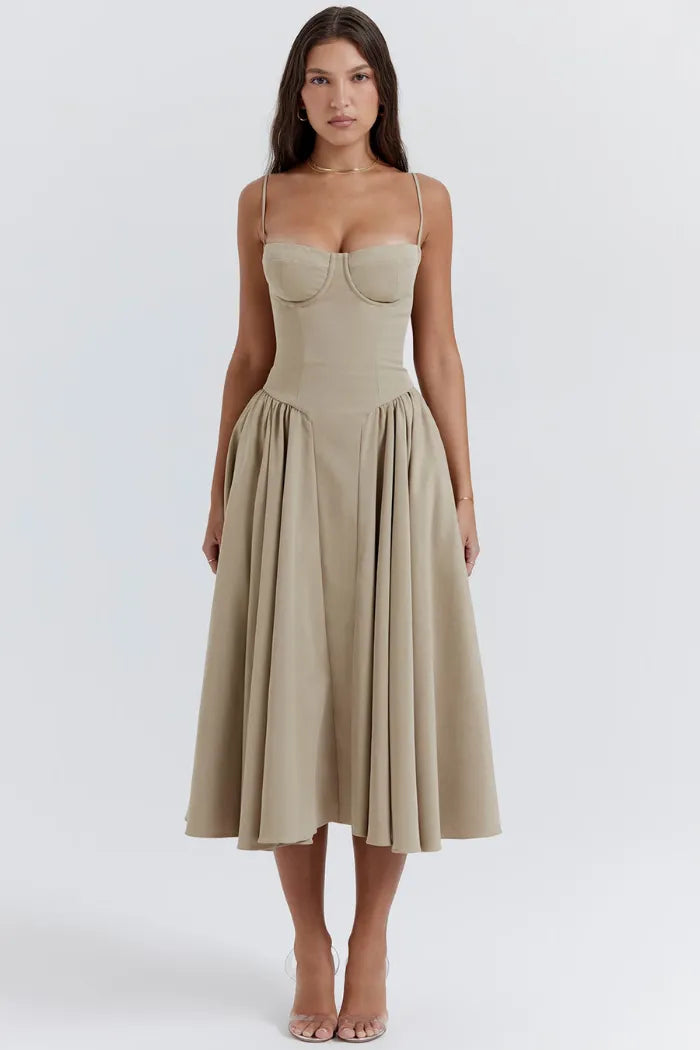 Vestido Midi Slim Modelador - Modelo Liviele