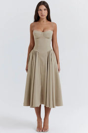 Vestido Midi Slim Modelador - Modelo Liviele