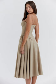 Vestido Midi Slim Modelador - Modelo Liviele
