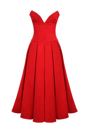 Vestido Midi Vermelho Exclusivo - Liviele