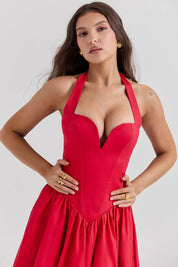 Vestido Midi Vermelho Passione - Liviele