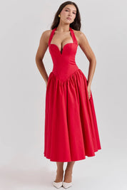 Vestido Midi Vermelho Passione - Liviele