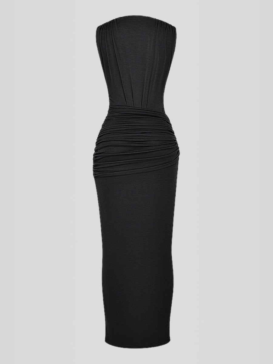 Vestido Midi Cetim - Modelo Liviele
