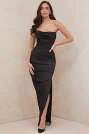 Vestido longo Com decote reto - Liviele