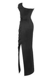 Vestido longo Com decote reto - Liviele
