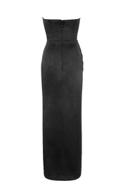 Vestido longo Com decote reto - Liviele