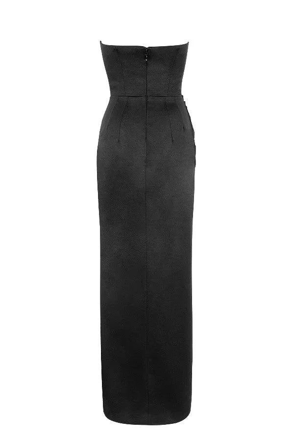 Vestido longo Com decote reto - Liviele